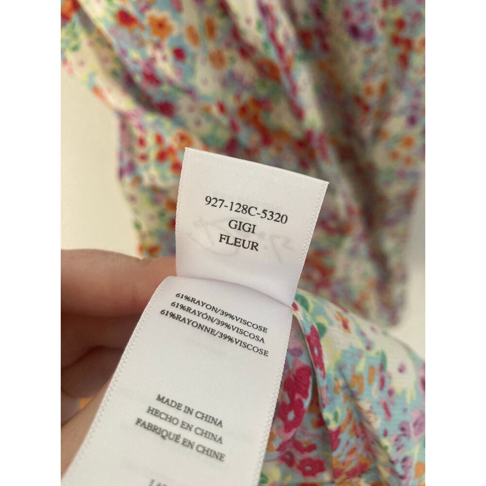 Revolve Rails Gigi Fleur Floral Sun Dress Flutter Sleeves L - Picture 14 of 14